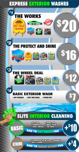 Tidal Wave Luxury Car Wash menu